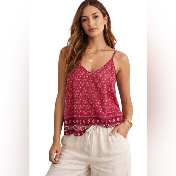 Abercrombie & Fitch Tops - Abercrombie & Fitch Red Patterned Tank Camisole Size XS